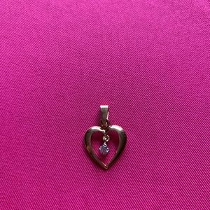 Gold and Diamond heart necklace